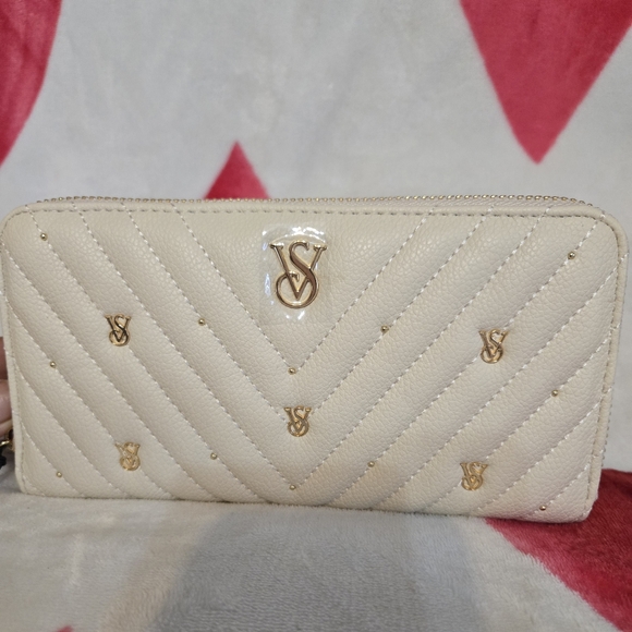 Victoria's Secret Large Zip Around Wallet-Signature Studs - Picture 6 of 7